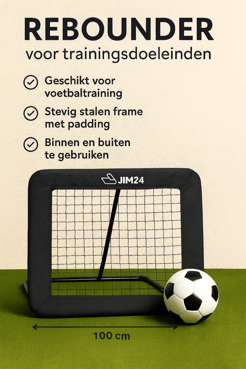 Jim24 voetbal rebounder 100 * 100 cm Jim24